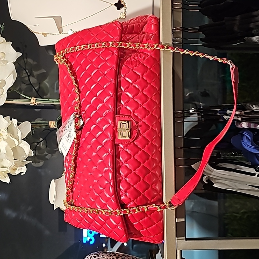 Red handbag